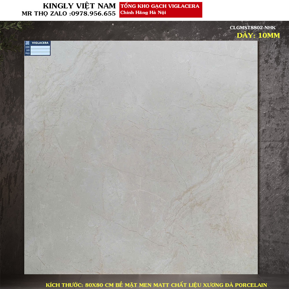 Gạch lát nền Viglacera 80x80 CLGMST8802 Loại A1
